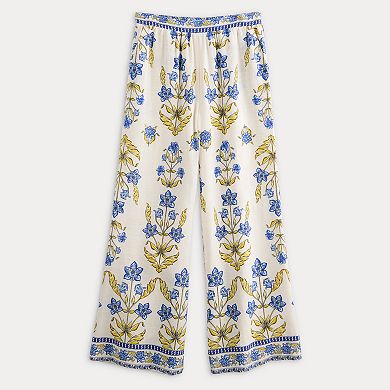 Women's Draper James Printed Wide-Leg Linen Pants