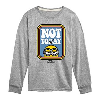 Boys 8-20 Despicable Me Not Today Long Sleeve Long Sleeve Graphic Tee