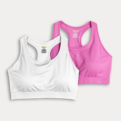 Plus Size Tek Gear® 2-Pack Seamless Racerback Light Support Sports Bra