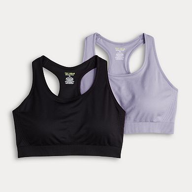 Plus Size Tek Gear® 2-Pack Seamless Racerback Light Support Sports Bra