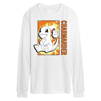Men's Pokémon Tie Dye Charmander Long Sleeve Graphic Tee