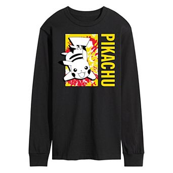 Men's Pokémon Tie Dye Pikachu Long Sleeve Graphic Tee
