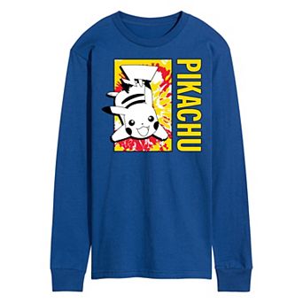 Men's Pokémon Tie Dye Pikachu Long Sleeve Graphic Tee