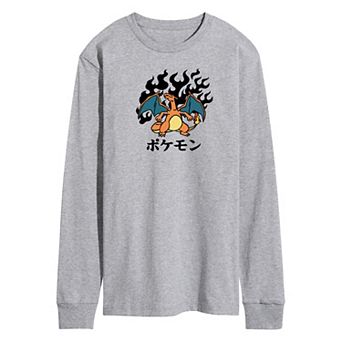Men's Pokémon Charizard Flash Fire Long Sleeve Graphic Tee