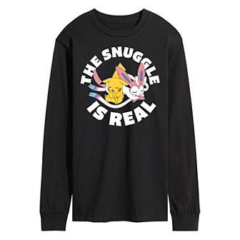 Men's Pokémon The Snuggle Is Real Long Sleeve Graphic Tee