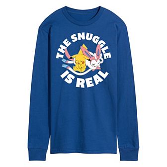 Men's Pokémon The Snuggle Is Real Long Sleeve Graphic Tee