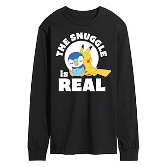 Men's Pokémon The Snuggle Is Real Long Sleeve Graphic Tee