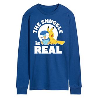 Men's Pokémon The Snuggle Is Real Long Sleeve Graphic Tee