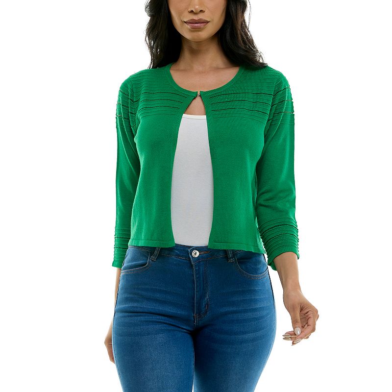 Women's Nina Leonard Knit Bolero Cardigan,