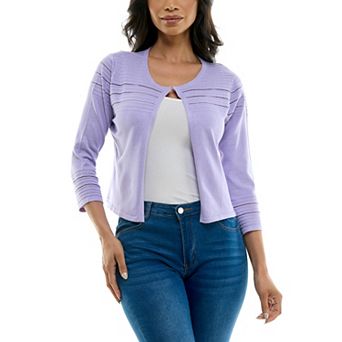 Women's Nina Leonard Knit Bolero Cardigan
