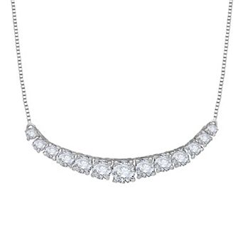 Galaxie Solaire 14k White Gold 1 Carat T.W. Lab-Grown Diamond Festoon Necklace