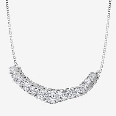 Galaxie Solaire 14k White Gold 1 Carat T.W. Lab-Grown Diamond Necklace