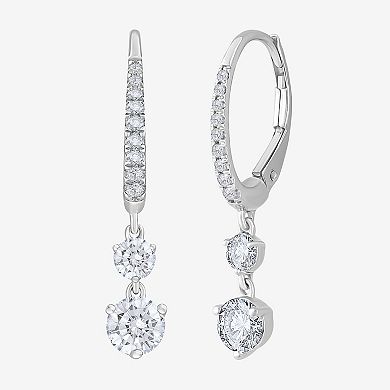 Galaxie Solaire 14k White Gold 1 Carat T.W. Lab-Grown Diamond Round Earring