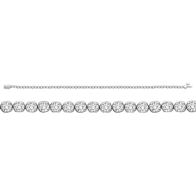 Diamond Medley 14k White Gold 2 Carat T.W. Lab-Grown Diamond Round Bracelet