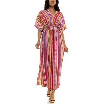 Women's Nina Leonard Goddesss Drape Maxi Dress