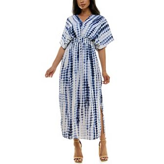Women's Nina Leonard Goddesss Drape Maxi Dress