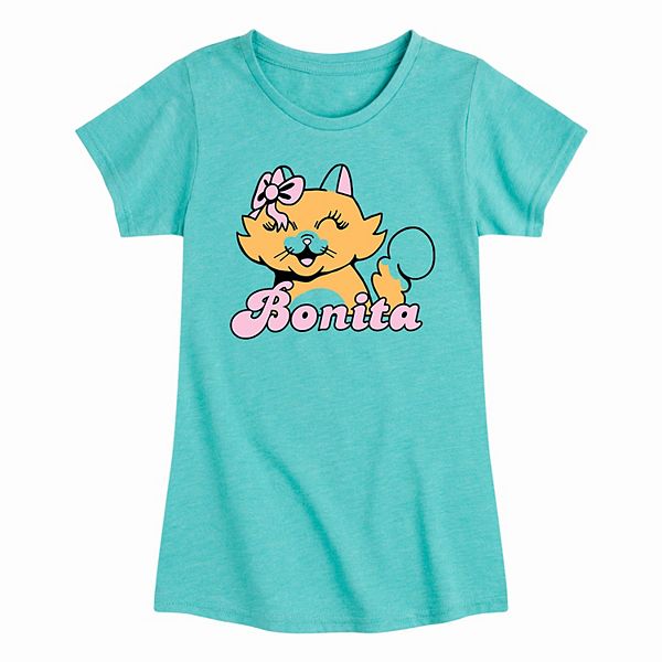 Girls Bonita Cat Graphic Tee