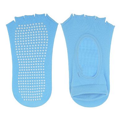 3 Pair Yoga Socks Five Toe Socks Pilates Barre Ballet Socks for Women Rose Red
