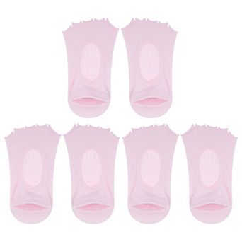 3 Pair Yoga Socks Five Toe Socks Pilates Barre Ballet Socks Light Yellow