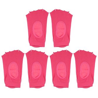 3 Pair Yoga Socks Five Toe Socks Pilates Barre Ballet Socks Light Yellow