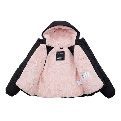 Girls' Rokka&Rolla Heavyweight Puffer Jacket Sherpa Lined