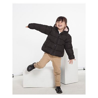 Girls' Rokka&Rolla Heavyweight Puffer Jacket Sherpa Lined