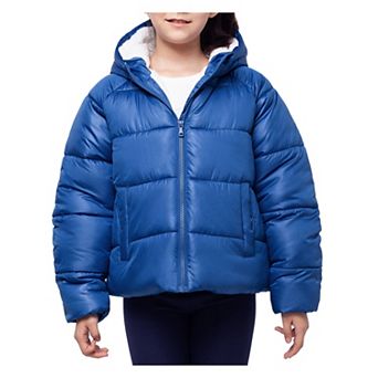 Girls' Rokka&Rolla Heavyweight Puffer Jacket Sherpa Lined