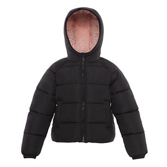 Girls' Rokka&Rolla Heavyweight Puffer Jacket Sherpa Lined