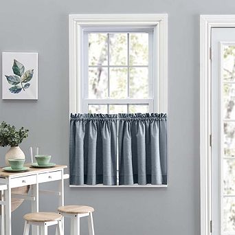 Lisa Solid Color Poly Cotton Duck Fabric Material Tailored Curtain Tiers