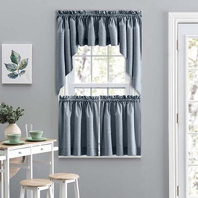 Lisa Solid Color Premium Poly Cotton Duck Fabric Material Tailored Curtain Tiers