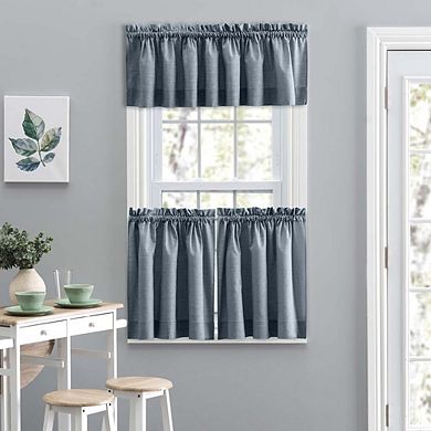 Lisa Solid Color Poly Cotton Duck Fabric Material Tailored Curtain Tiers