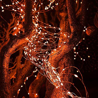 Twinkle Star 2 Pack Outdoor Solar String Lights, 39.4 FT 120 LED Solar Powered Christmas Decorative Fairy Lights with 8 Modes, Waterproof Light for Xmas Patio Yard Wedding Party