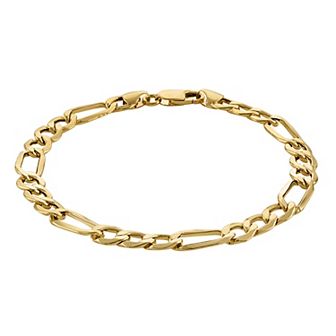 Jordan Blue Men's 10k Gold Figaro Chain Bracelet