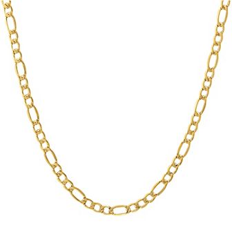 Jordan Blue Men's 14k Gold Figaro Chain Necklace