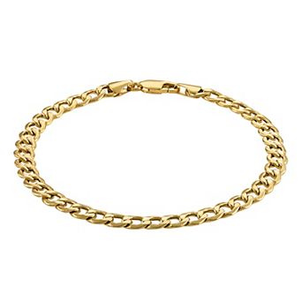 Jordan Blue Men's 14k Gold Curb Chain Bracelet