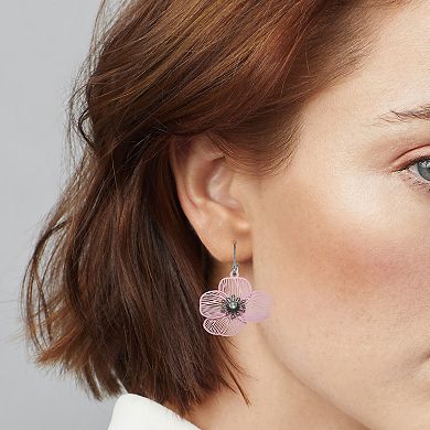 Simply Vera Vera Wang Leverback Small Flower Drop Earrings