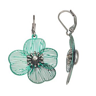 Simply Vera Vera Wang Leverback Small Flower Drop Earrings