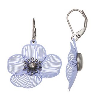 Simply Vera Vera Wang Leverback Small Flower Drop Earrings