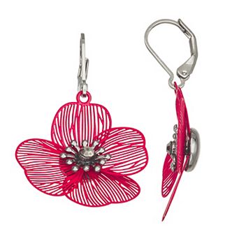 Simply Vera Vera Wang Leverback Small Flower Drop Earrings