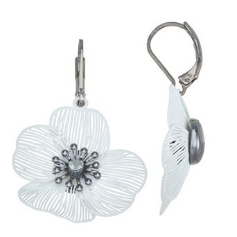 Simply Vera Vera Wang Leverback Small Flower Drop Earrings