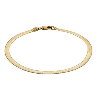 Jordan Blue 10k Gold Herringbone Chain Bracelet