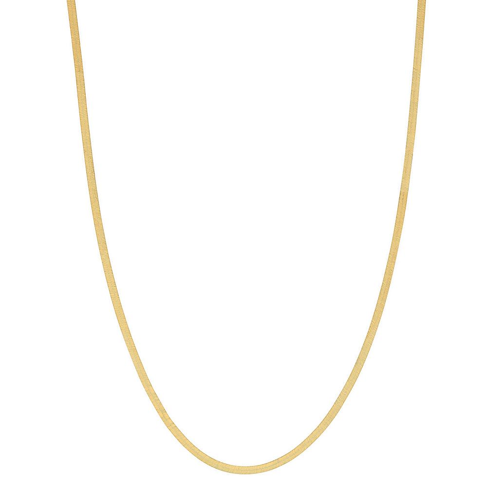 Jordan Blue 10k Gold Herringbone Chain Necklace