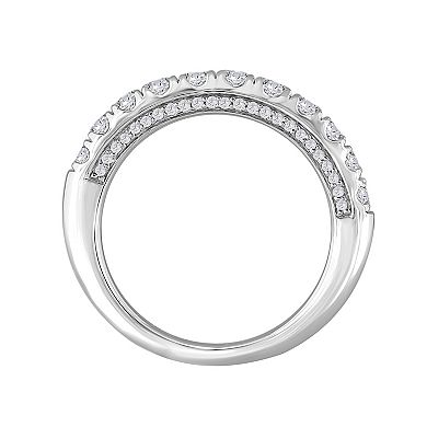 Diamond Medley 14k White Gold 1 Carat T.W. Lab-Grown Diamond Anniversary Ring