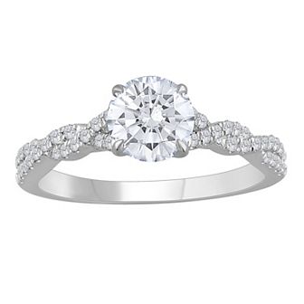 Diamond Medley 14k White Gold 1 1/4 Carat T.W. Lab-Grown Diamond Engagement Ring