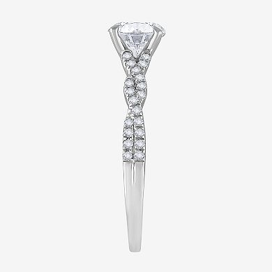 Galaxie Solaire 14k White Gold 1 1/4 Carat T.W. Lab-Grown Diamond Engagement Ring