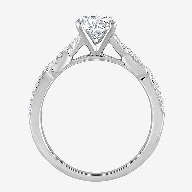 Galaxie Solaire 14k White Gold 1 1/4 Carat T.W. Lab-Grown Diamond Engagement Ring