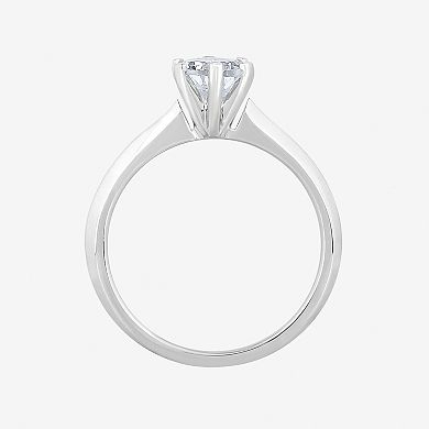 Diamond Medley 14k White Gold 1 Carat T.W. Lab-Grown Diamond Pear Solitaire Ring
