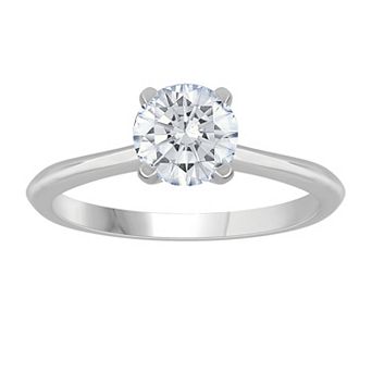 Galaxie Solaire 14k White Gold 1/2 Carat T.W. Lab-Grown Diamond Round Solitaire Ring