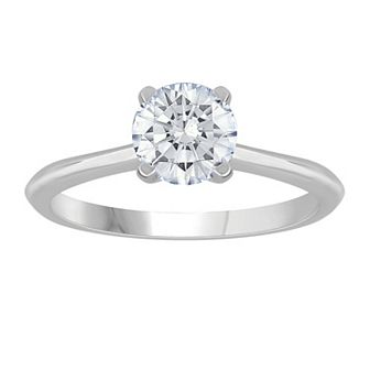 Diamond Medley 14k White Gold 3/4 Carat T.W. Lab-Grown Diamond Round Solitaire Ring