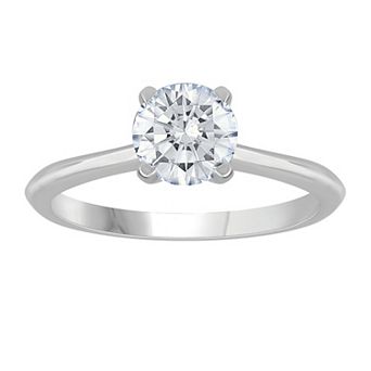 Galaxie Solaire 14k White Gold 3/4 Carat T.W. Lab-Grown Diamond Round Solitaire Ring